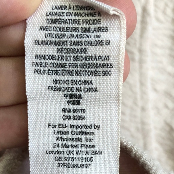 FREE PEOPLE TEXTURED CREAM COTTON PEPLUM TANK - Picture 7 of 7